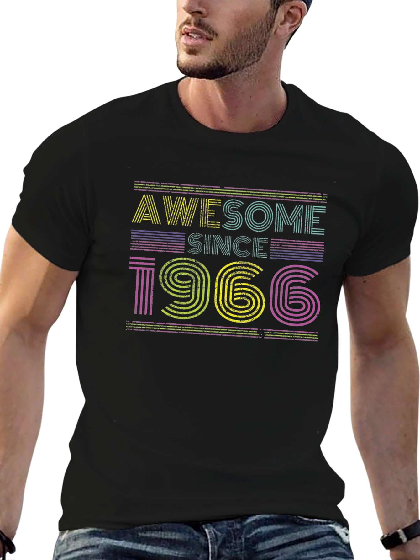 Awesome Since 1966 Retro Graphic T-Shirt