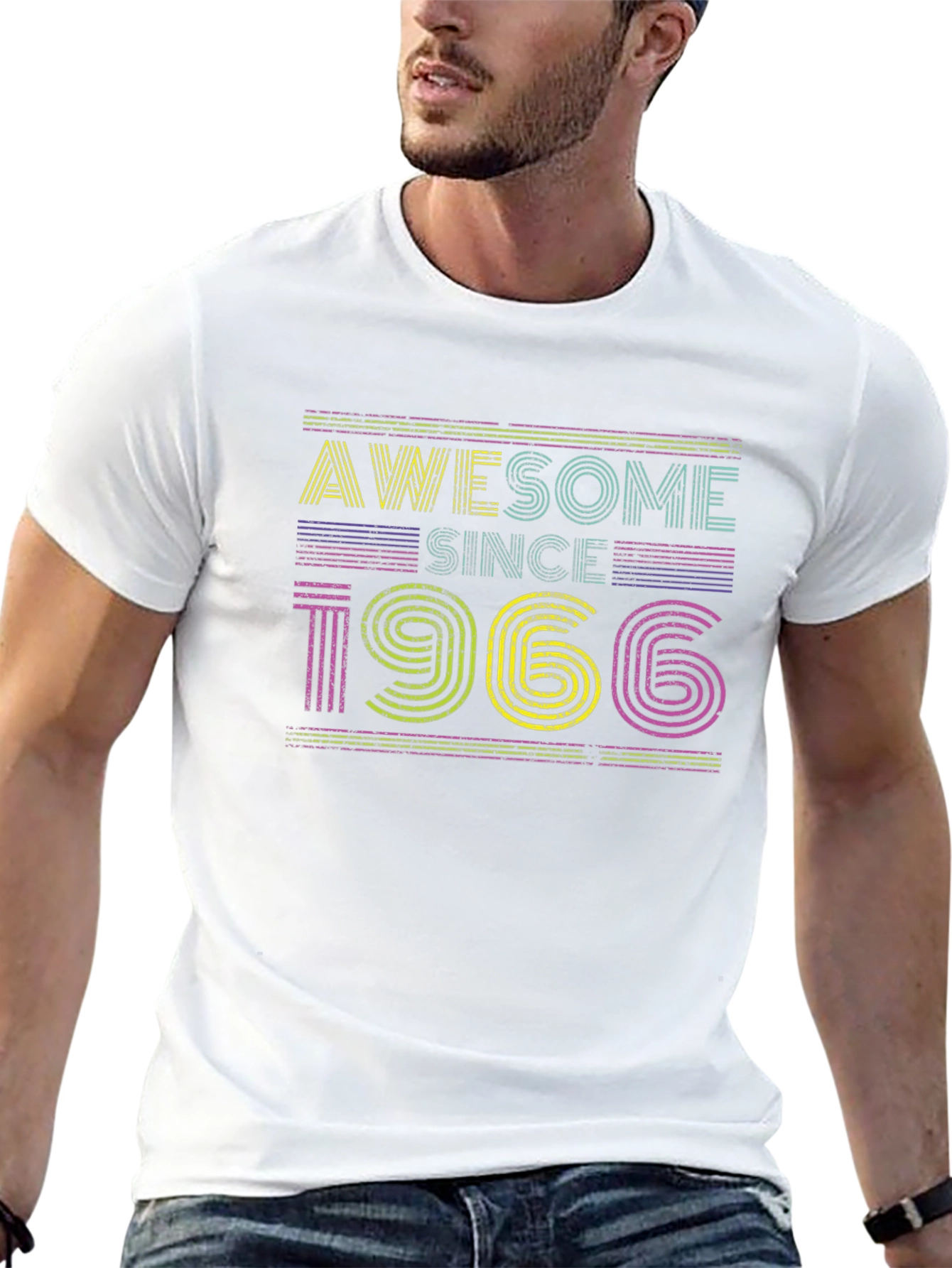 Awesome Since 1966 Retro Graphic T-Shirt