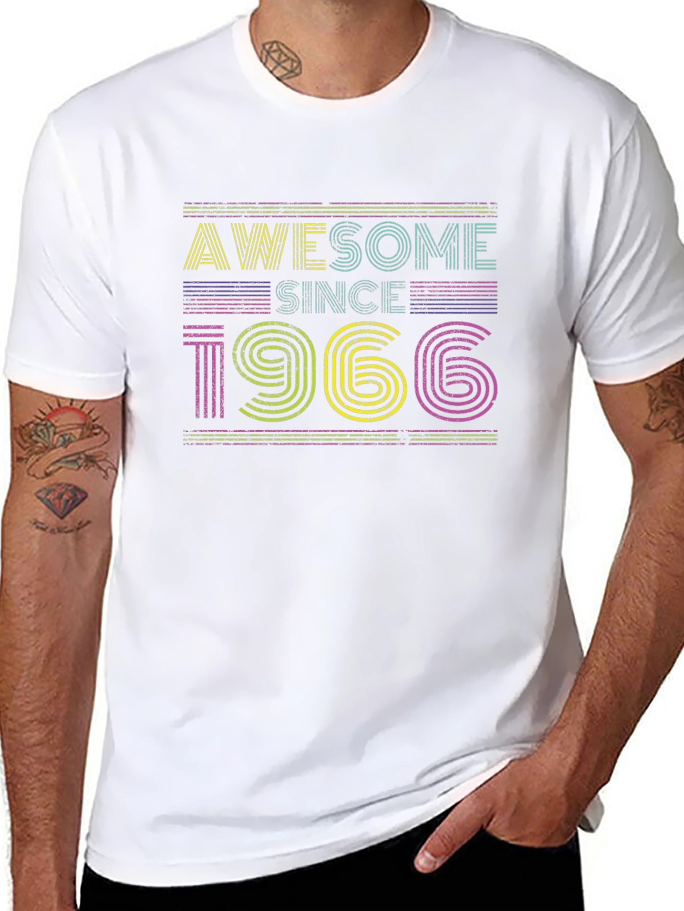 Awesome Since 1966 Retro Graphic T-Shirt