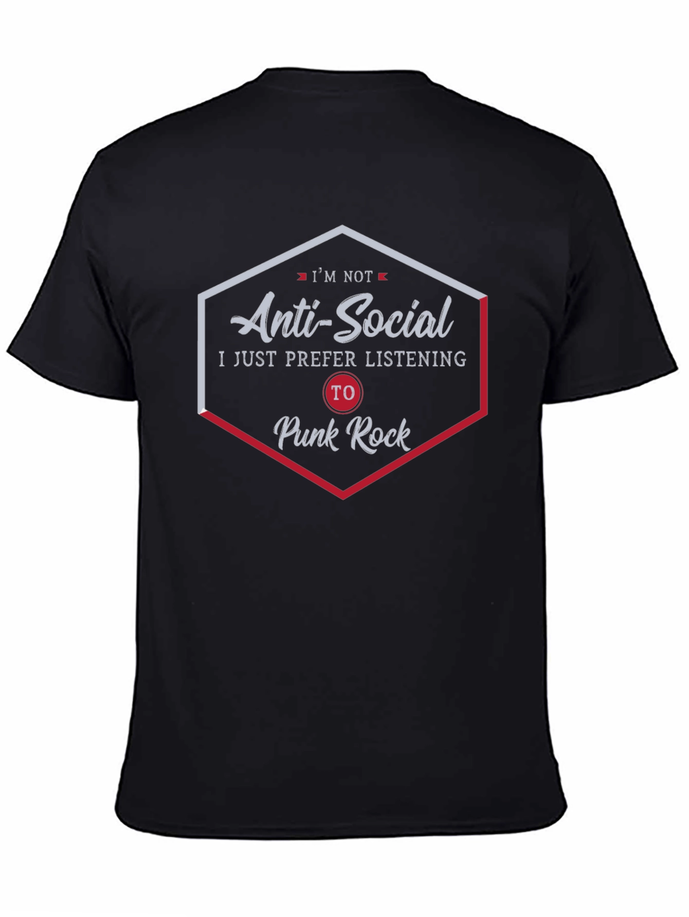 Anti-Social Punk Rock Music Fan T-Shirt