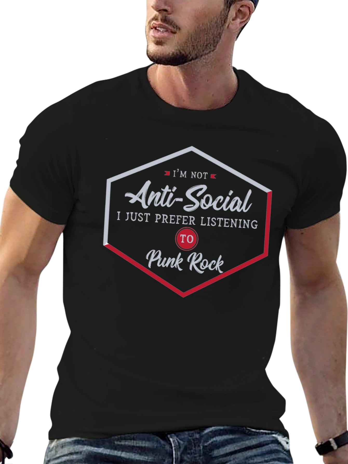 Anti-Social Punk Rock Music Fan T-Shirt