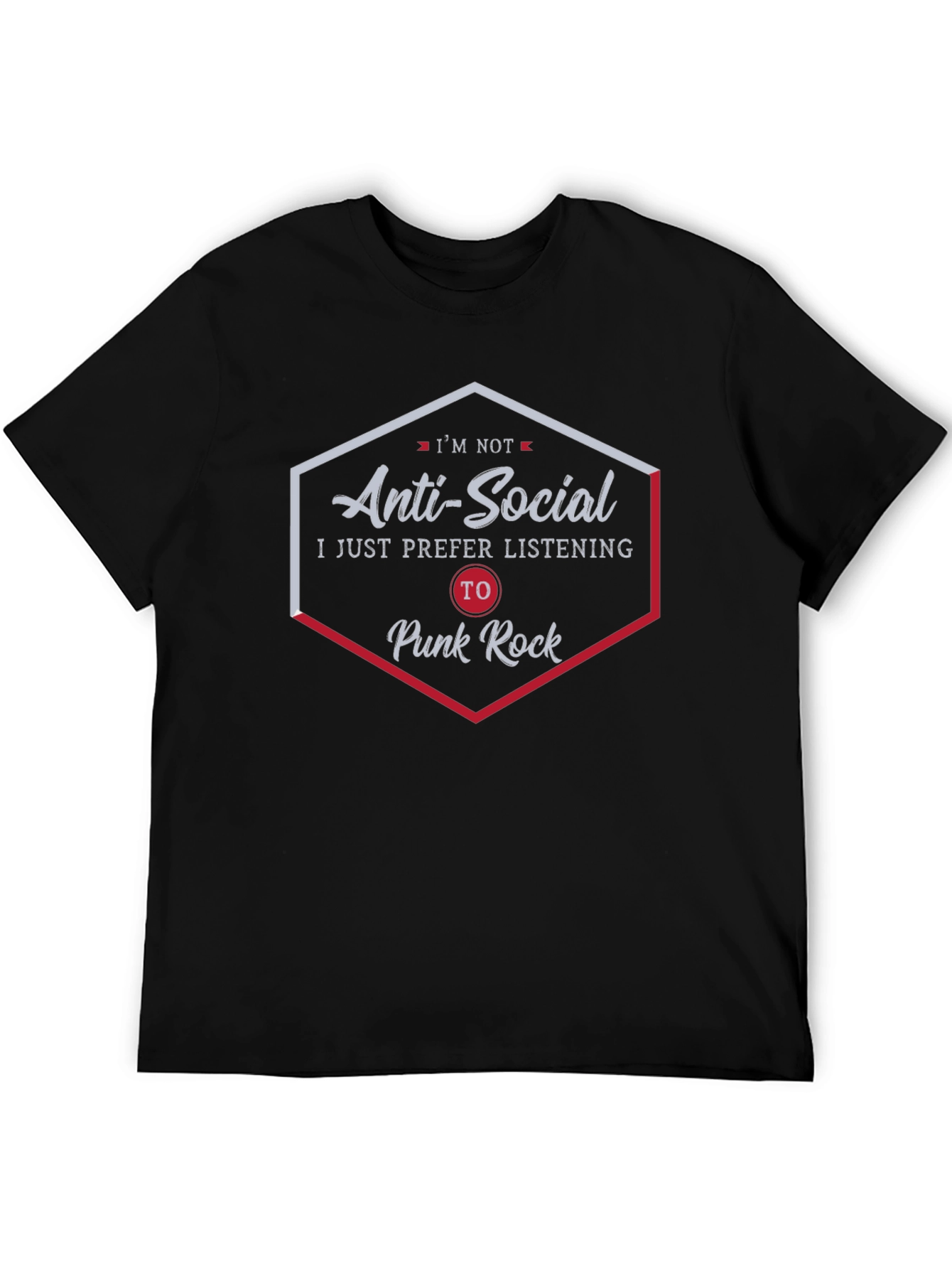 Anti-Social Punk Rock Music Fan T-Shirt