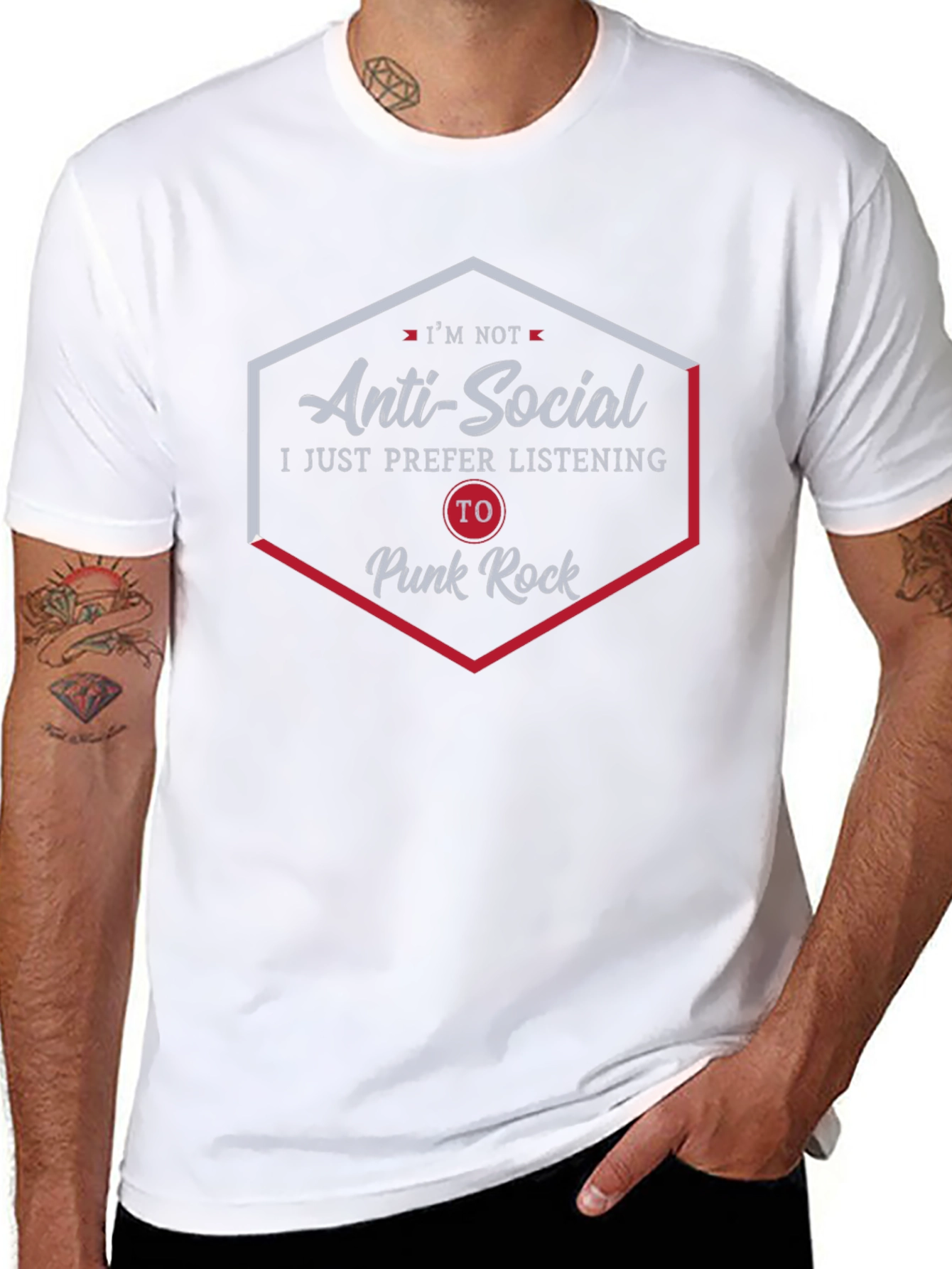 Anti-Social Punk Rock Music Fan T-Shirt