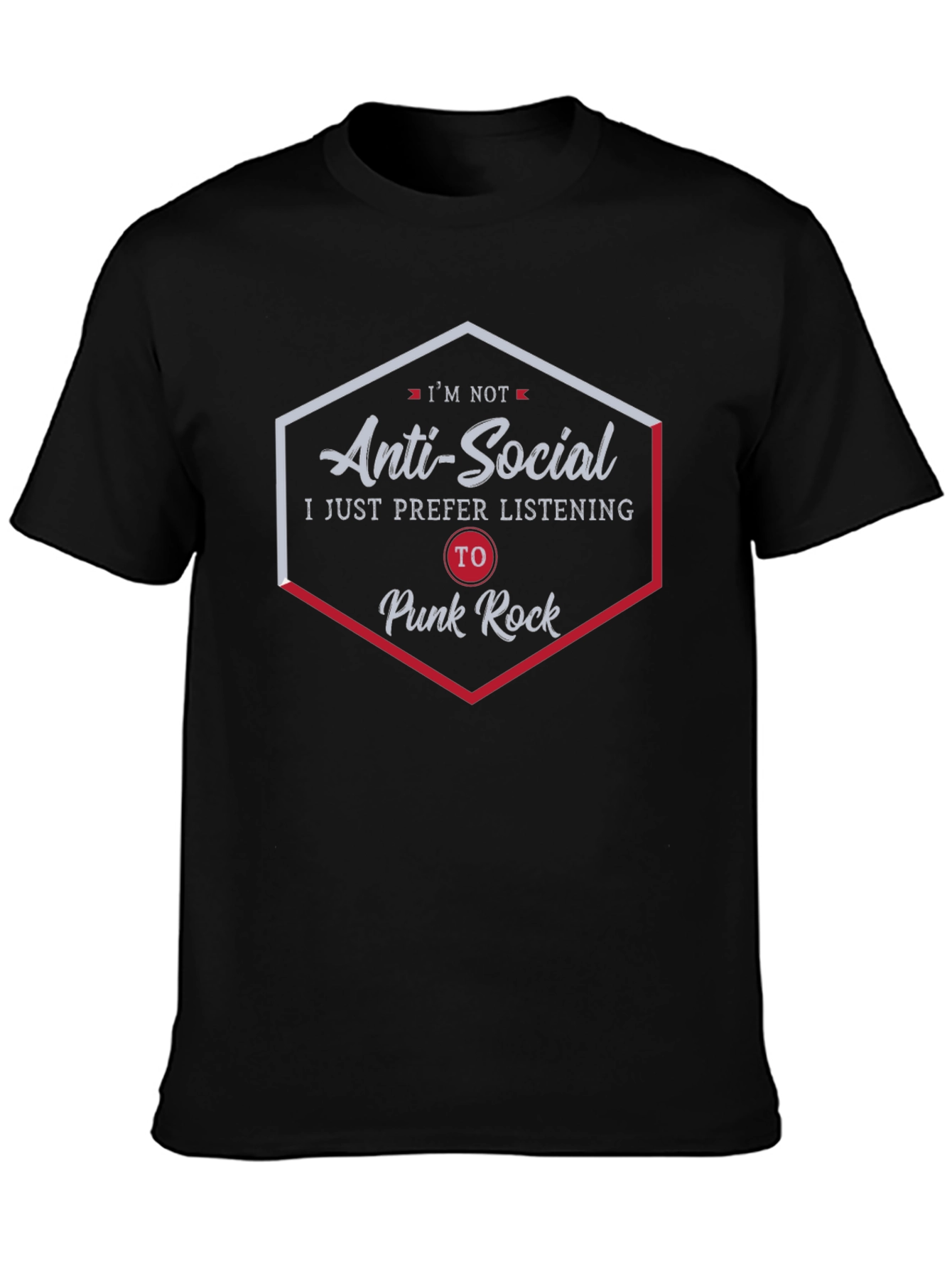 Anti-Social Punk Rock Music Fan T-Shirt