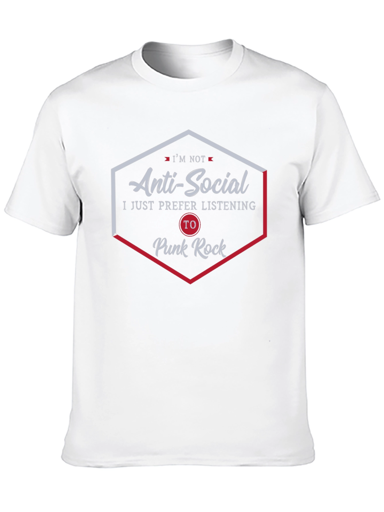 Anti-Social Punk Rock Music Fan T-Shirt