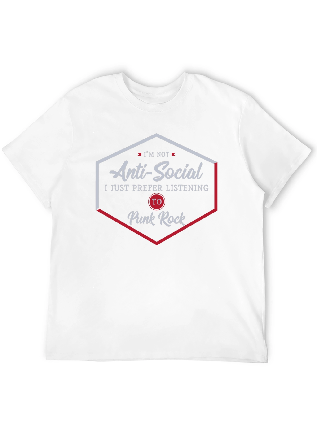 Anti-Social Punk Rock Music Fan T-Shirt