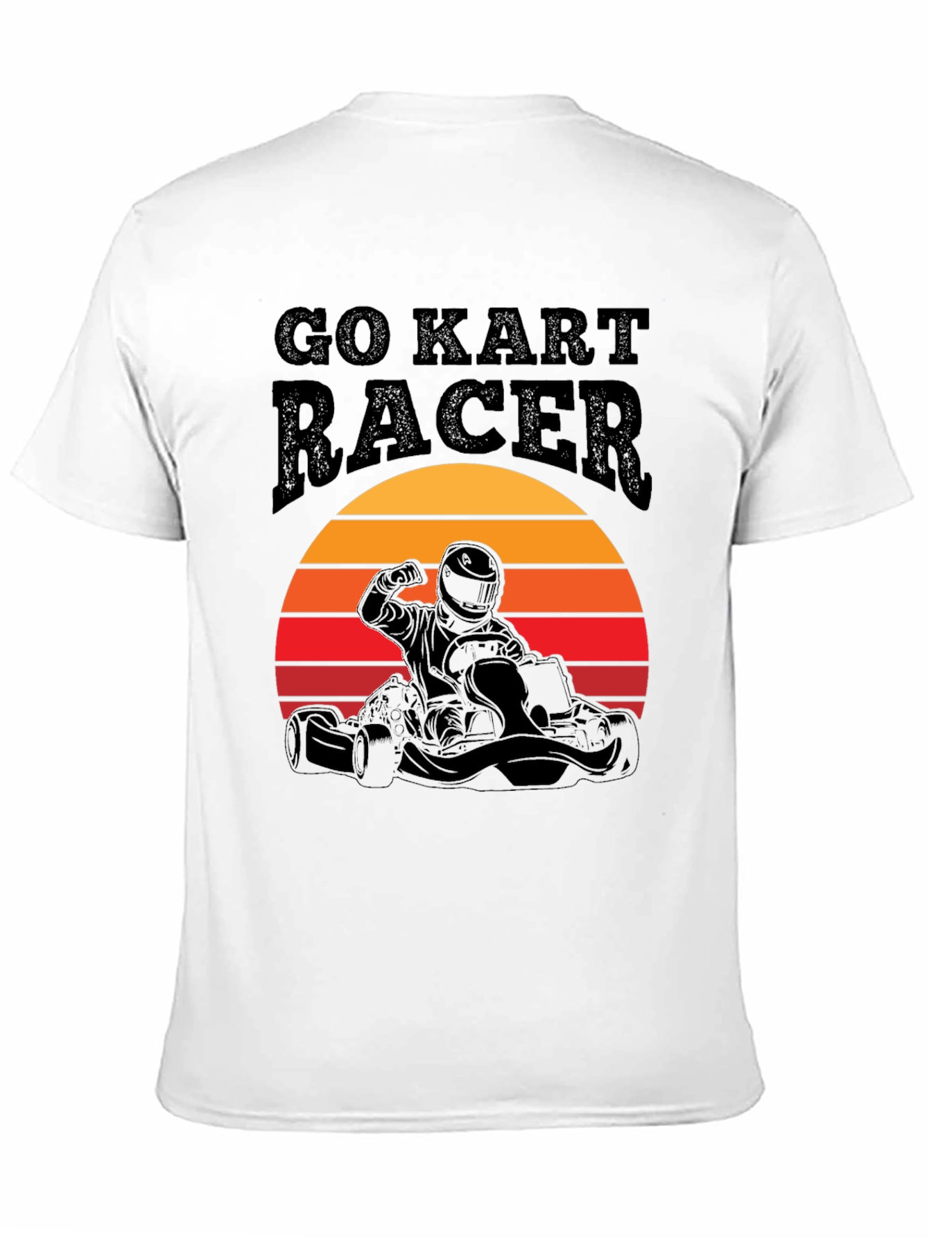 Go Kart Racer T-Shirt: Retro Sunset Design