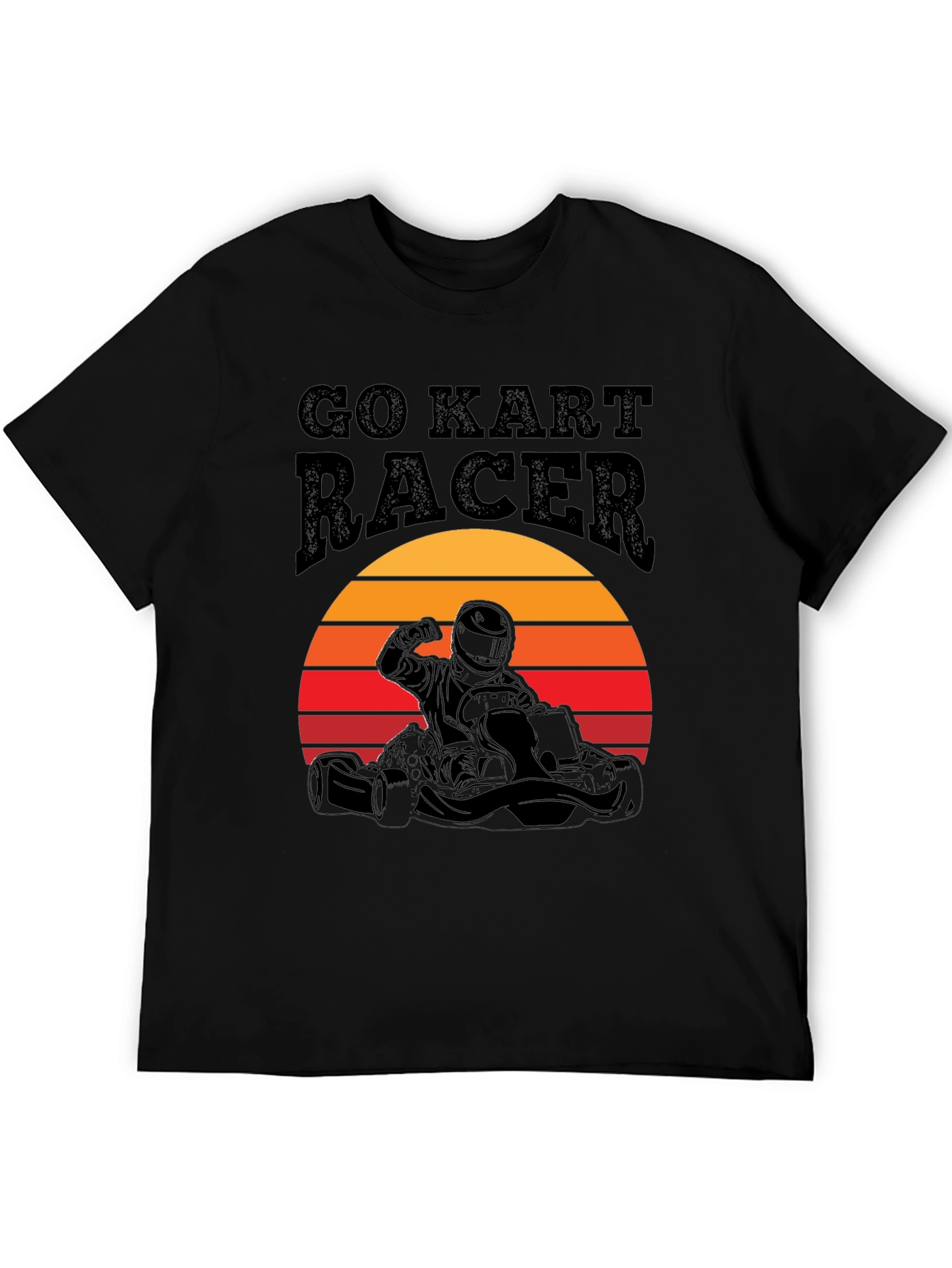 Go Kart Racer T-Shirt: Retro Sunset Design