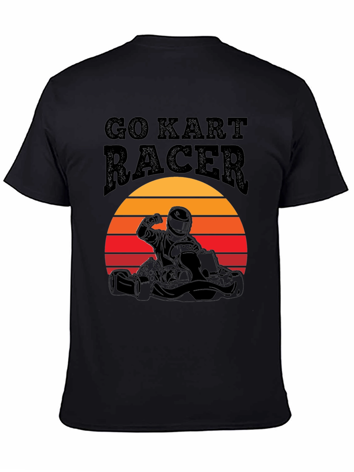 Go Kart Racer T-Shirt: Retro Sunset Design