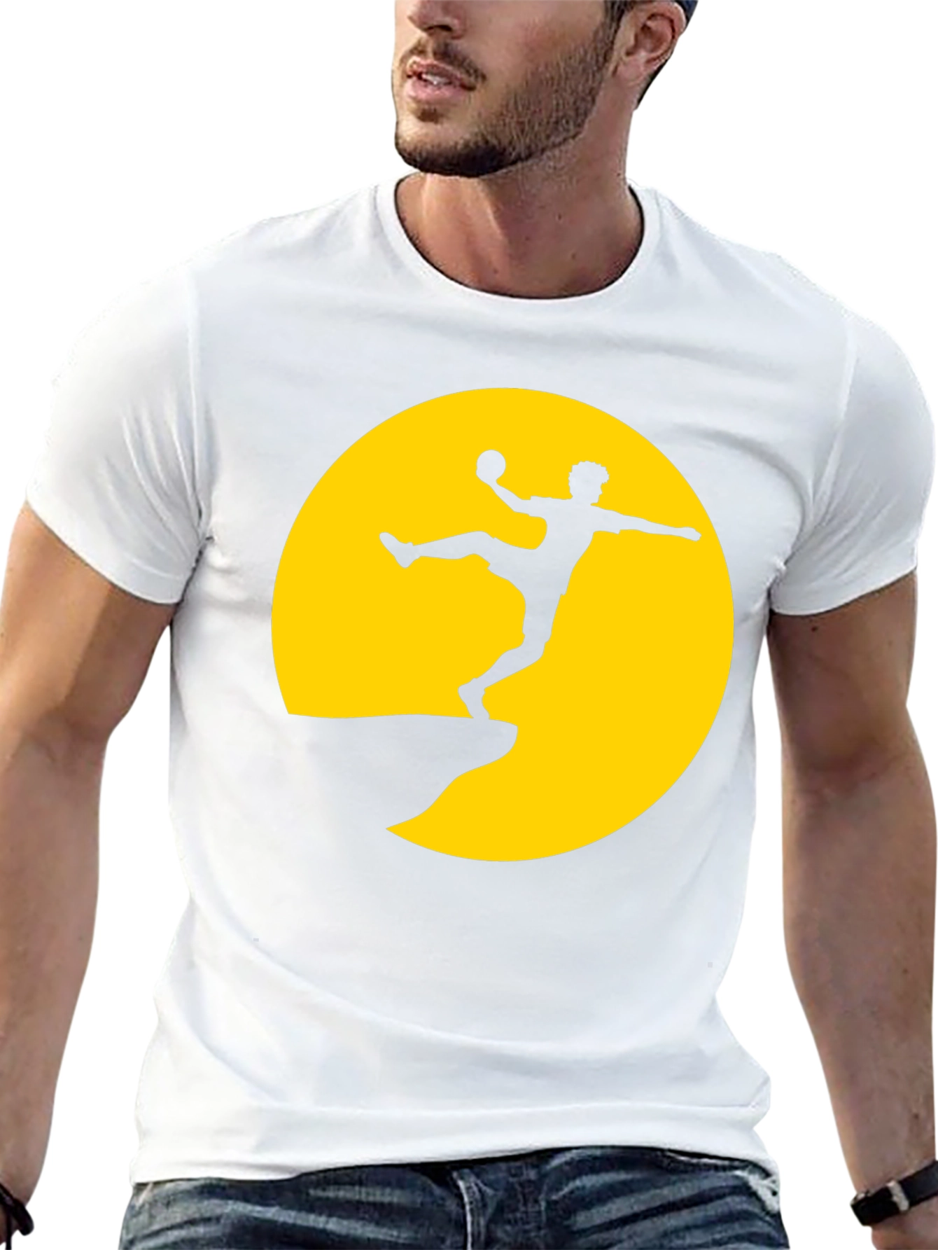 Silhouette Soccer Player Graphic Tee