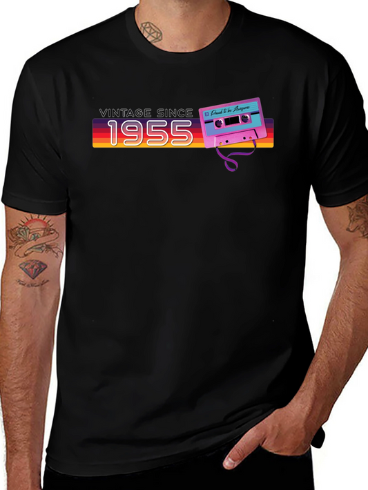 Vintage Since 1955 Cassette Tape Graphic T-Shirt