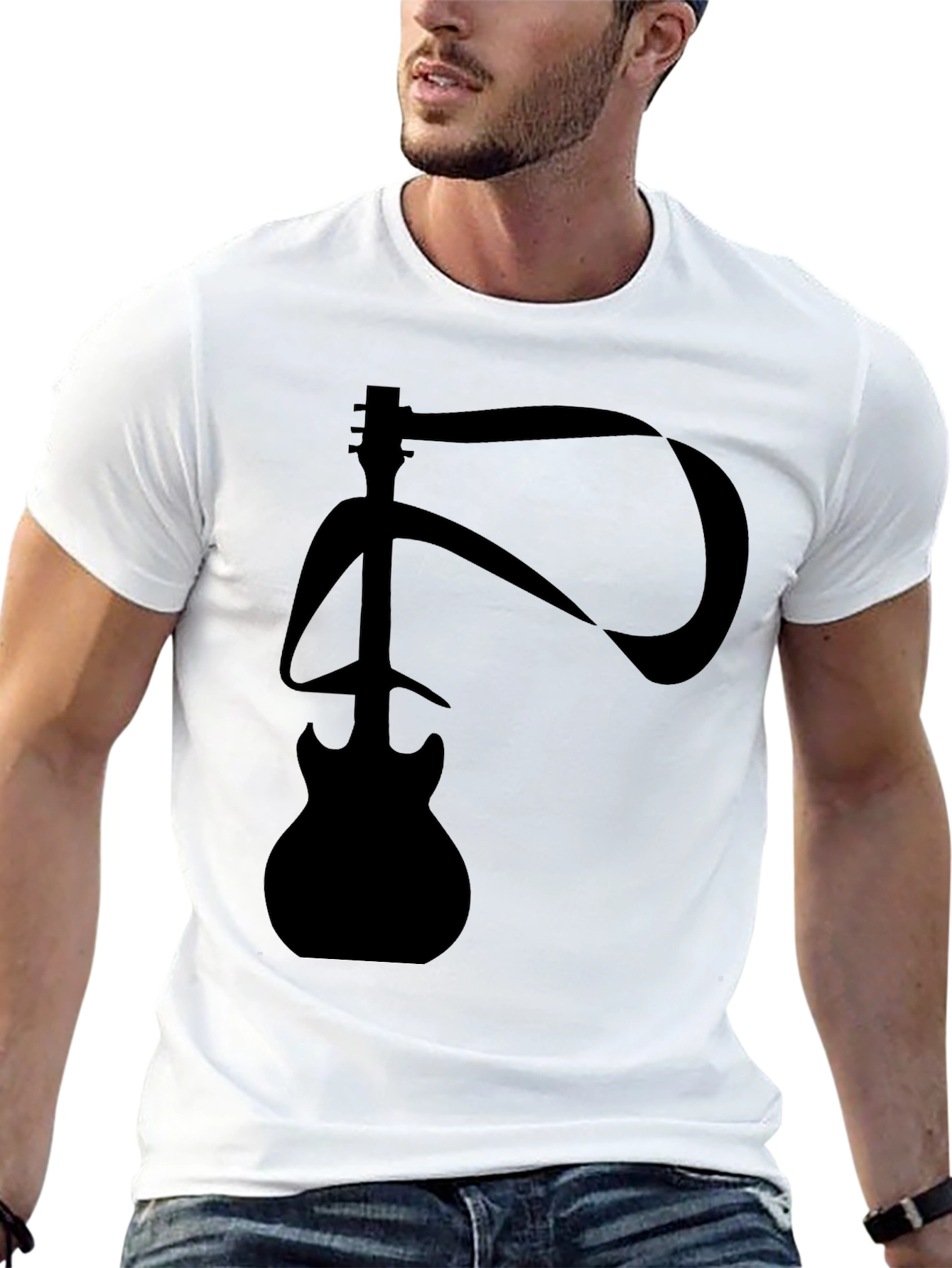 Abstract Guitar Graphic T-Shirt