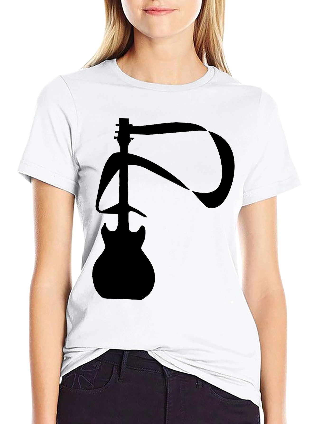 Abstract Guitar Graphic T-Shirt