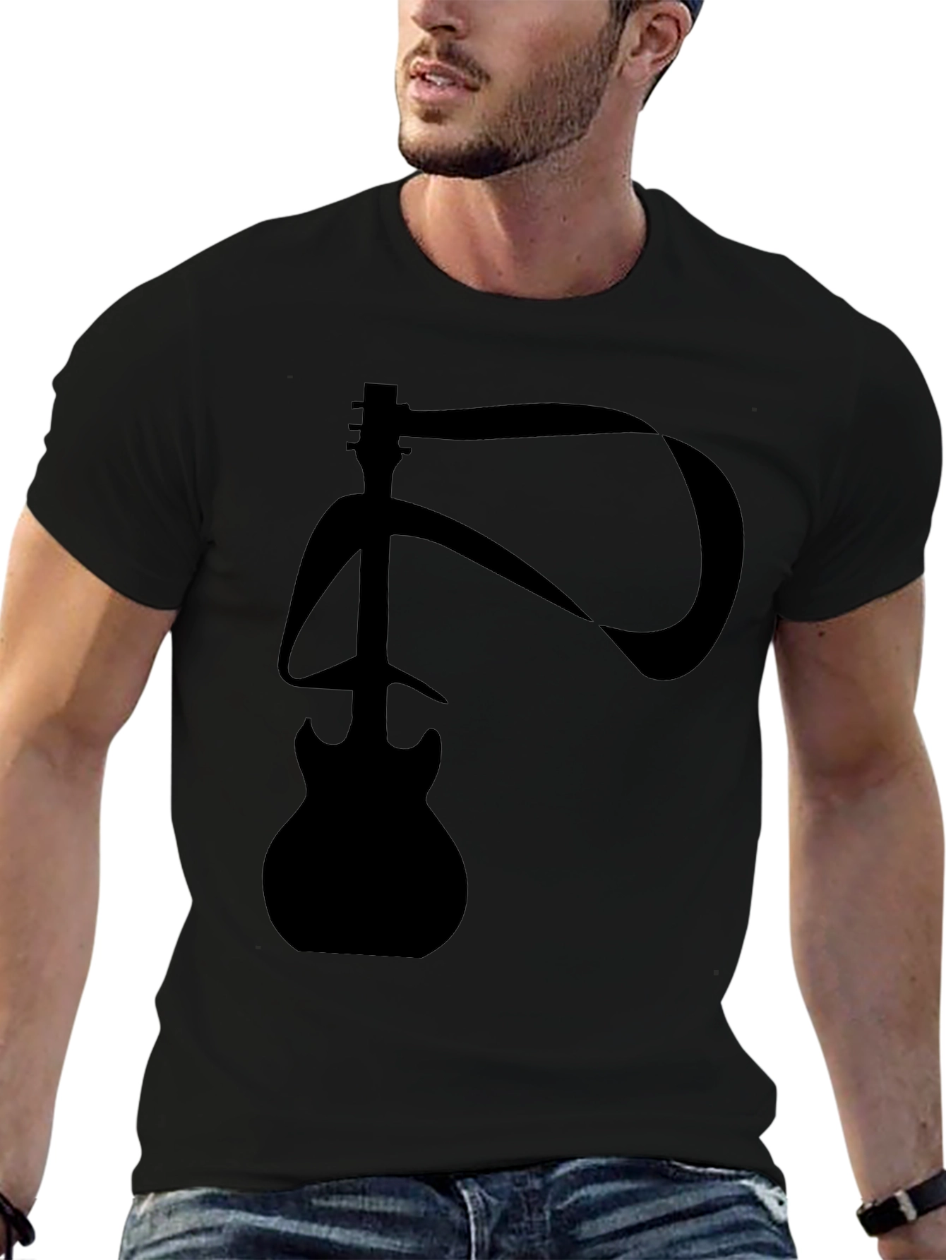 Abstract Guitar Graphic T-Shirt
