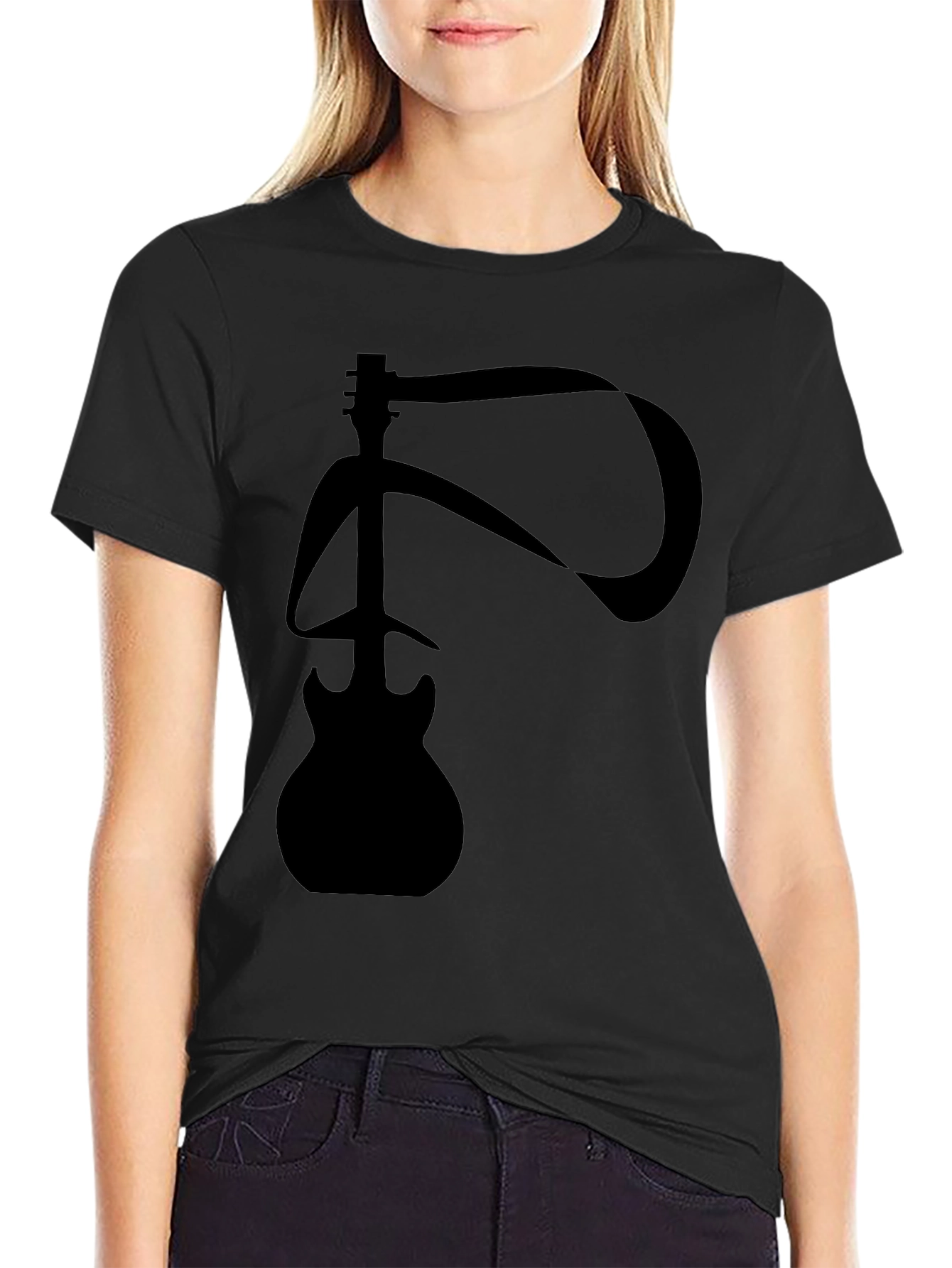 Abstract Guitar Graphic T-Shirt