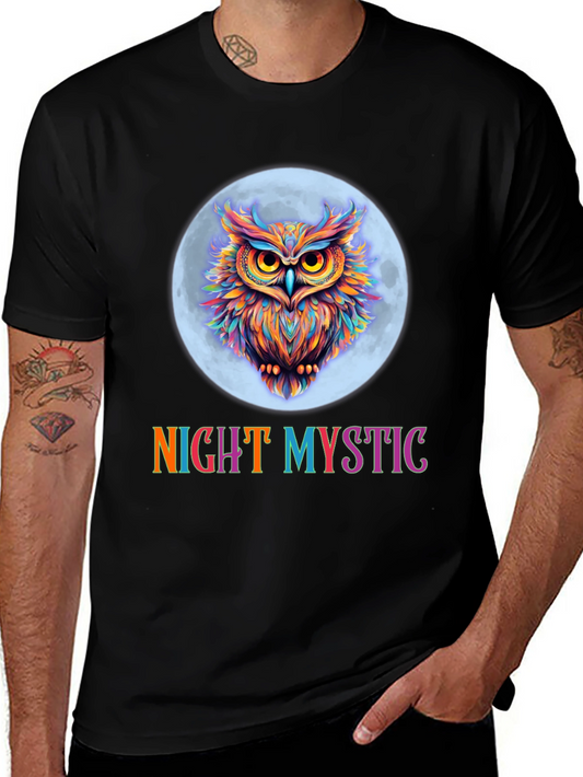 Night Mystic Owl Graphic T-Shirt