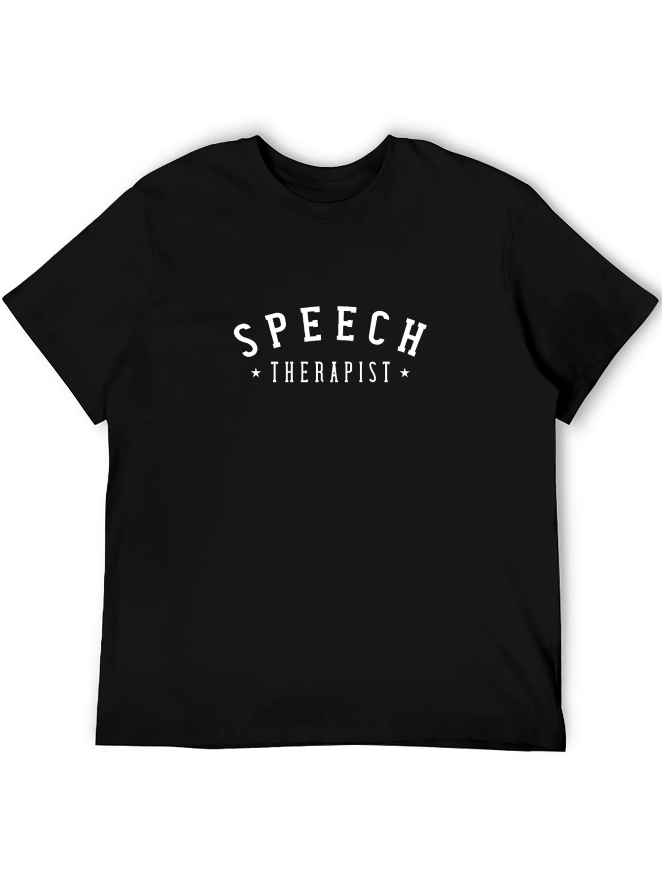 Speech Therapist T-Shirt - Black Crew Neck