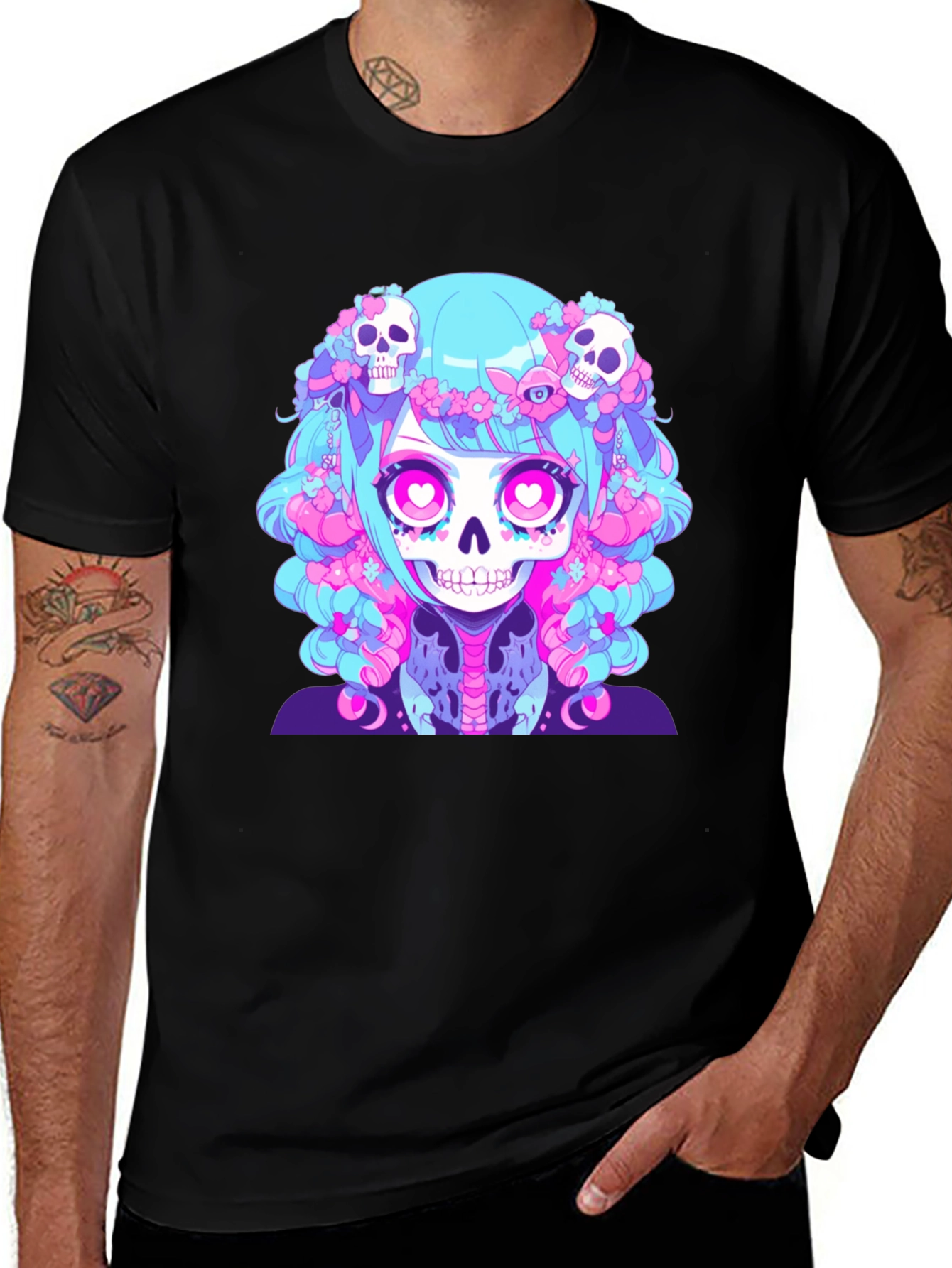Skull Anime Graphic Tee