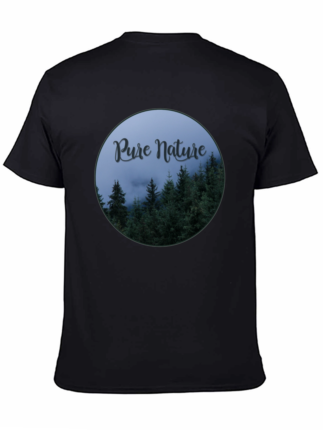 Pure Nature Forest Graphic Tee - Black