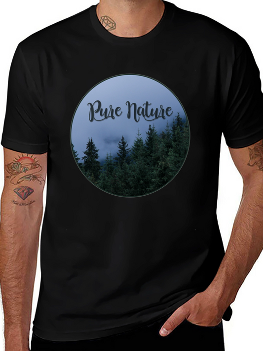 Pure Nature Forest Graphic Tee - Black