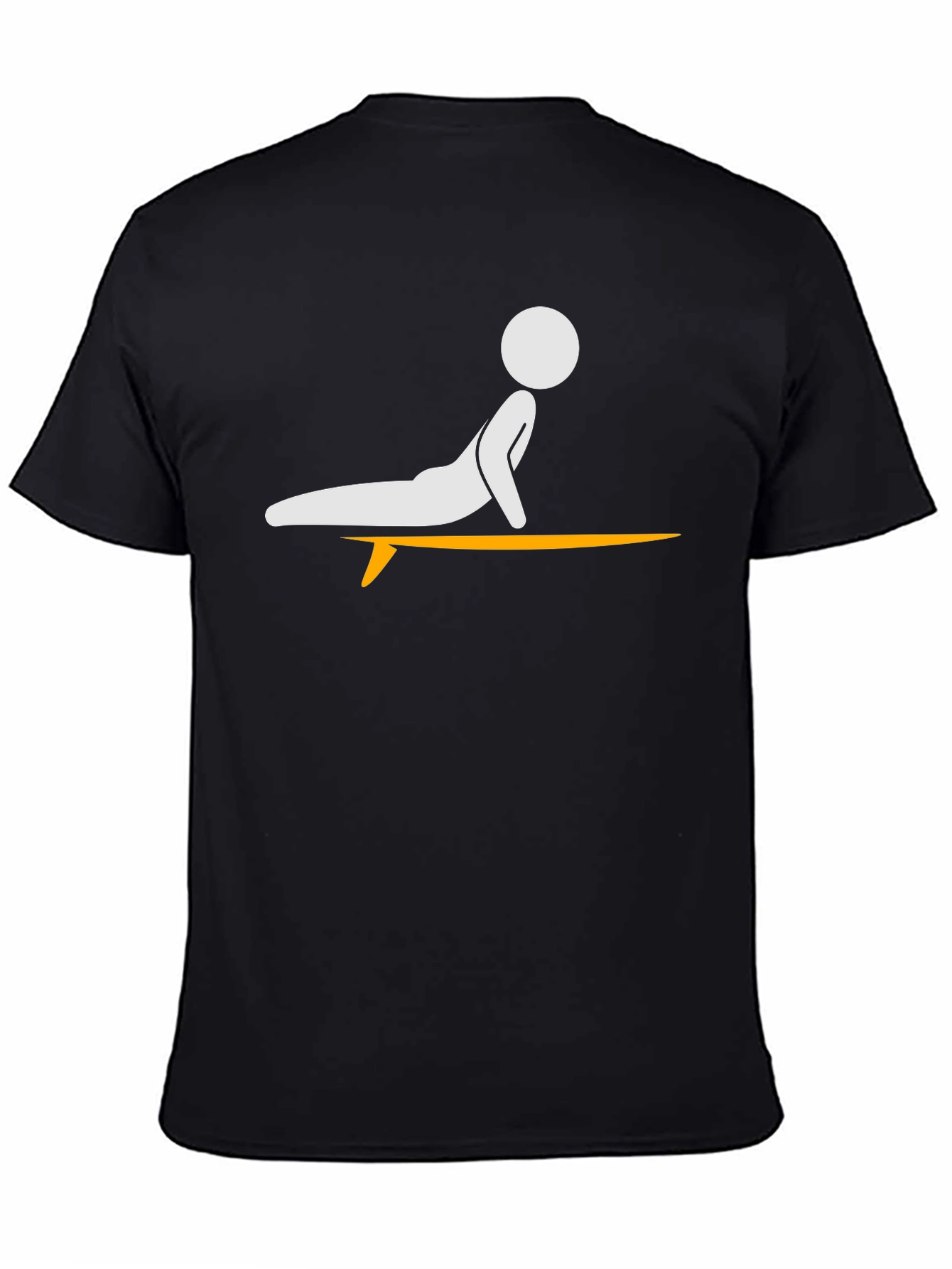 Surfing Yoga Pose Graphic Tee - Black