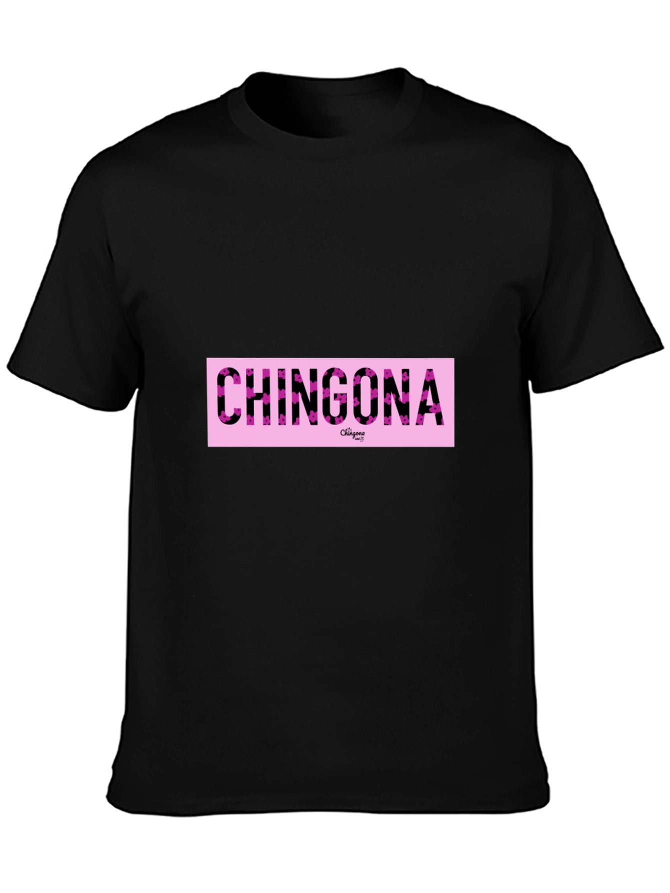 Chingona Graphic Print Crew Neck T-Shirt