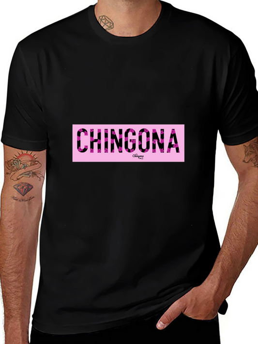 Chingona Graphic Print Crew Neck T-Shirt