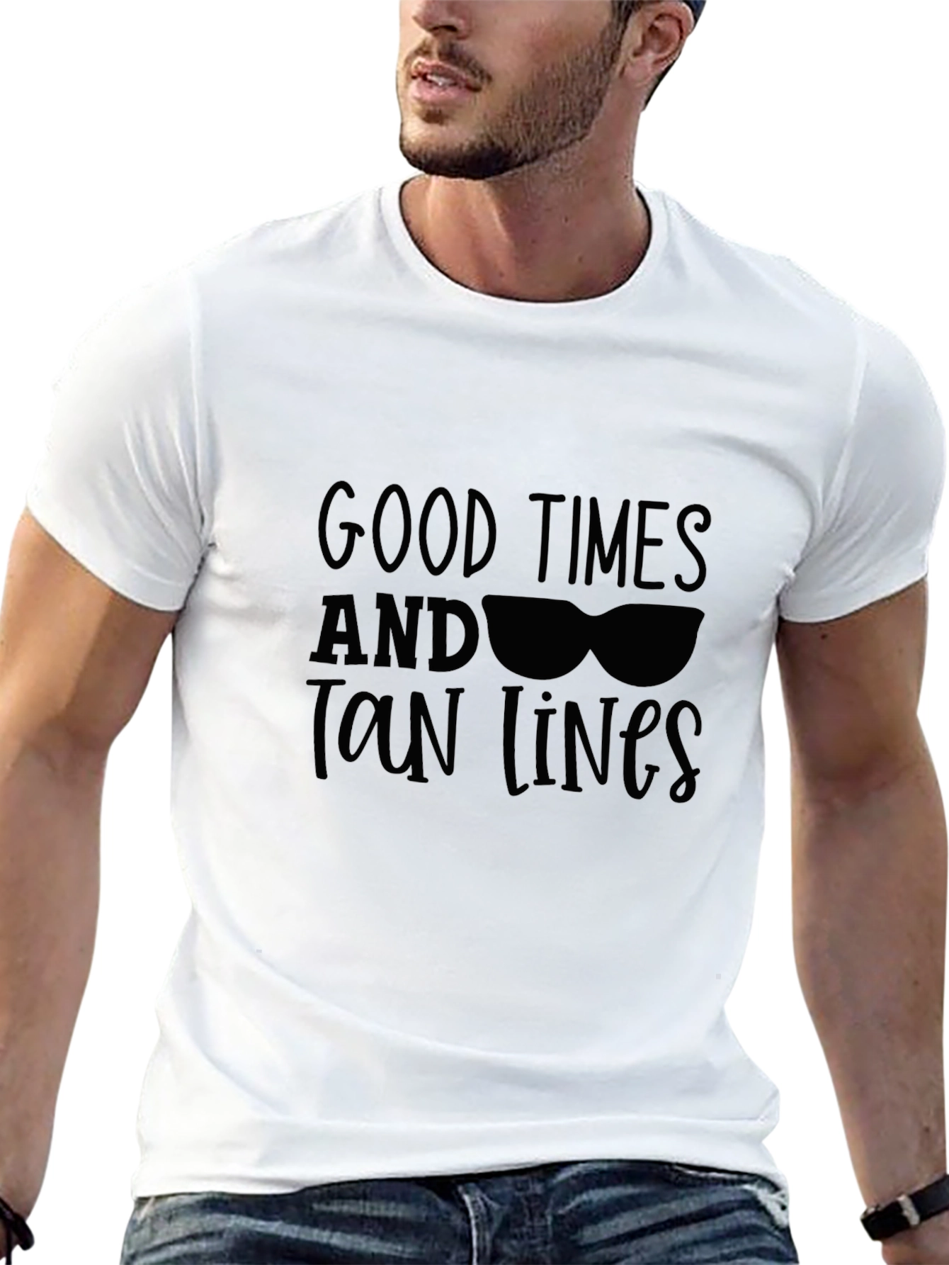 Good Times & Tan Lines Black Graphic Tee