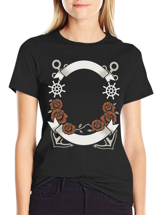 Nautical Tattoo Style Graphic T-Shirt