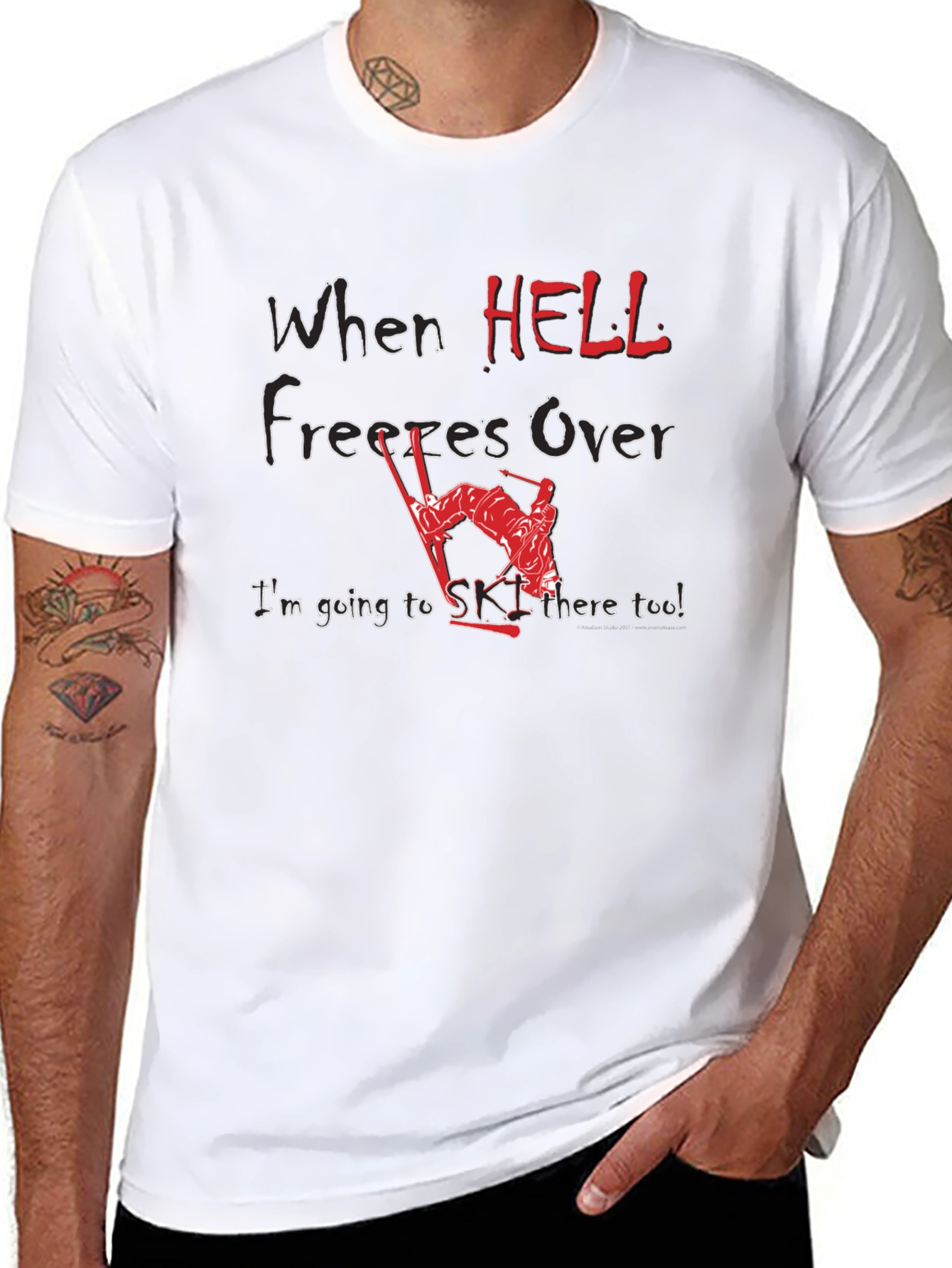 When Hell Freezes Over Ski T-Shirt
