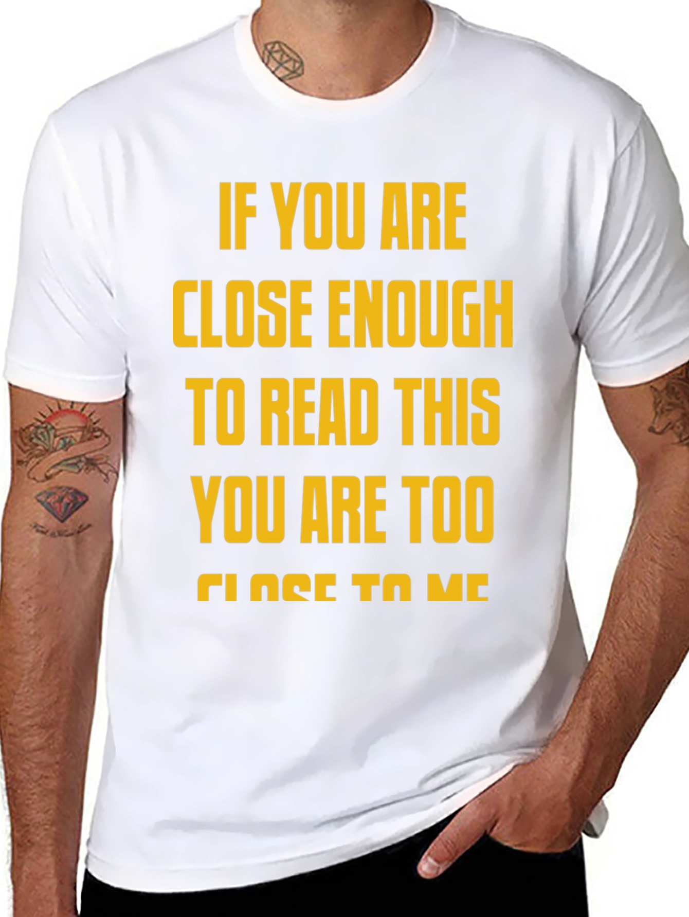 Funny Distance Slogan Graphic Tee