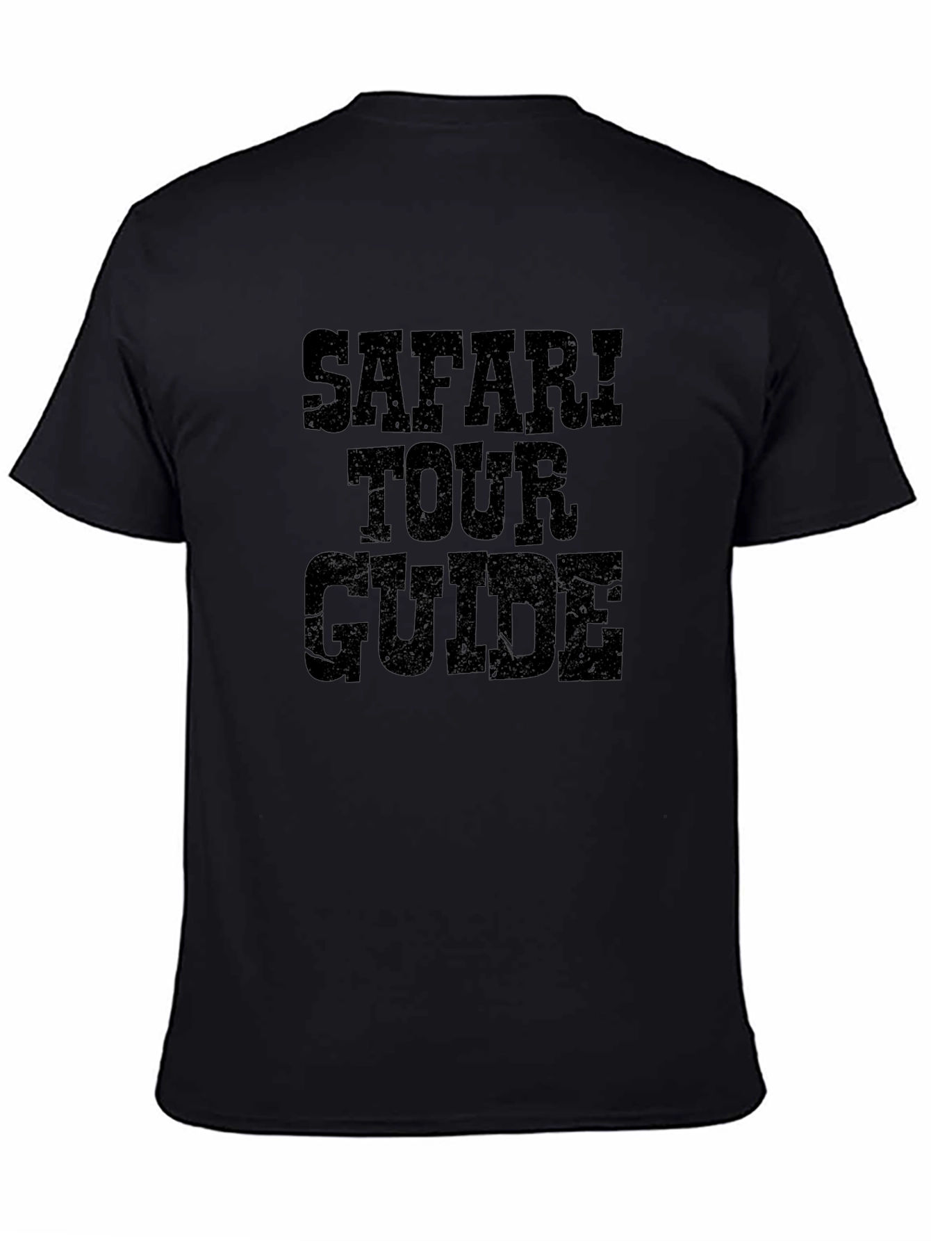 Safari Tour Guide Black Graphic Tee