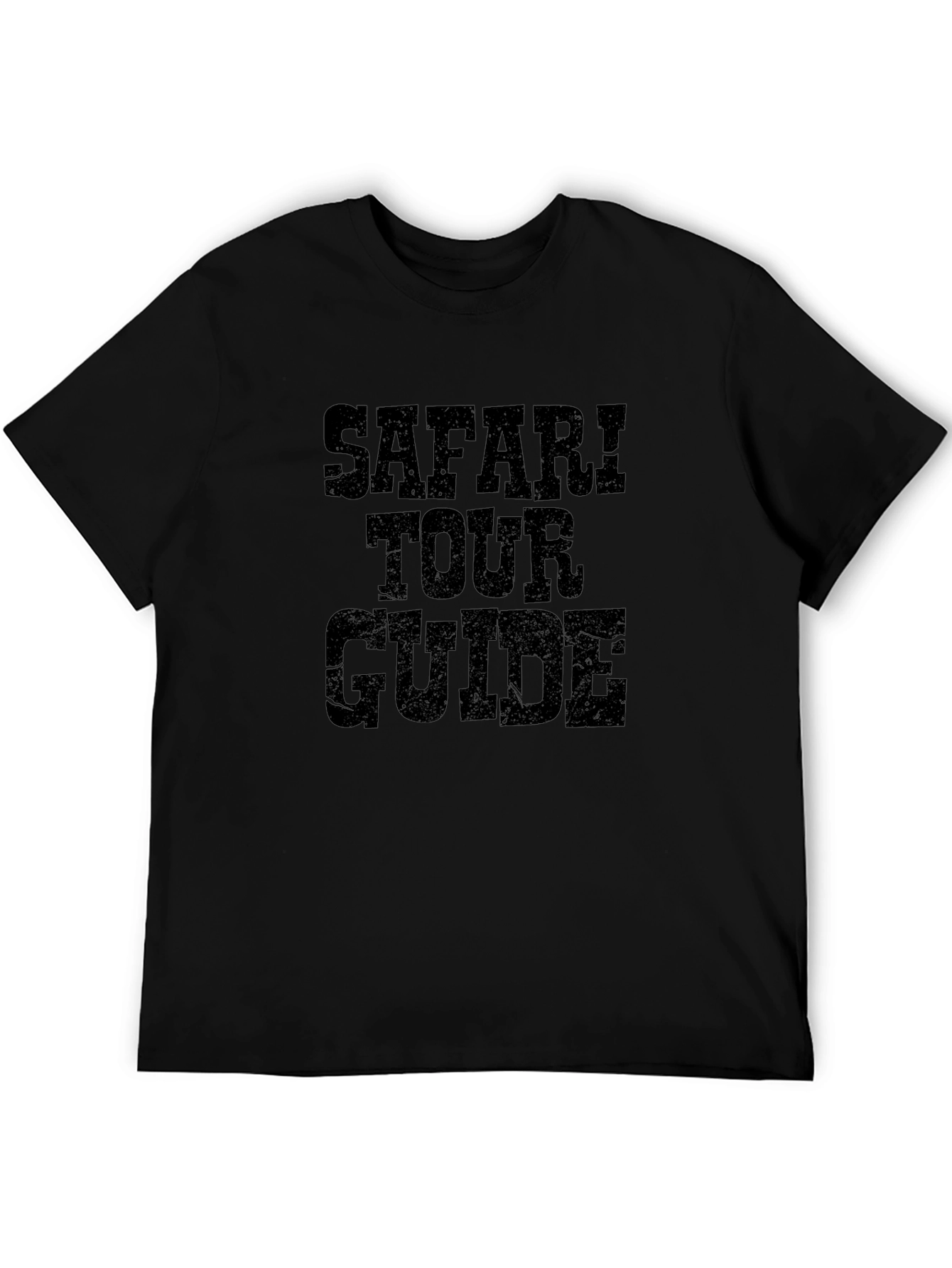 Safari Tour Guide Black Graphic Tee