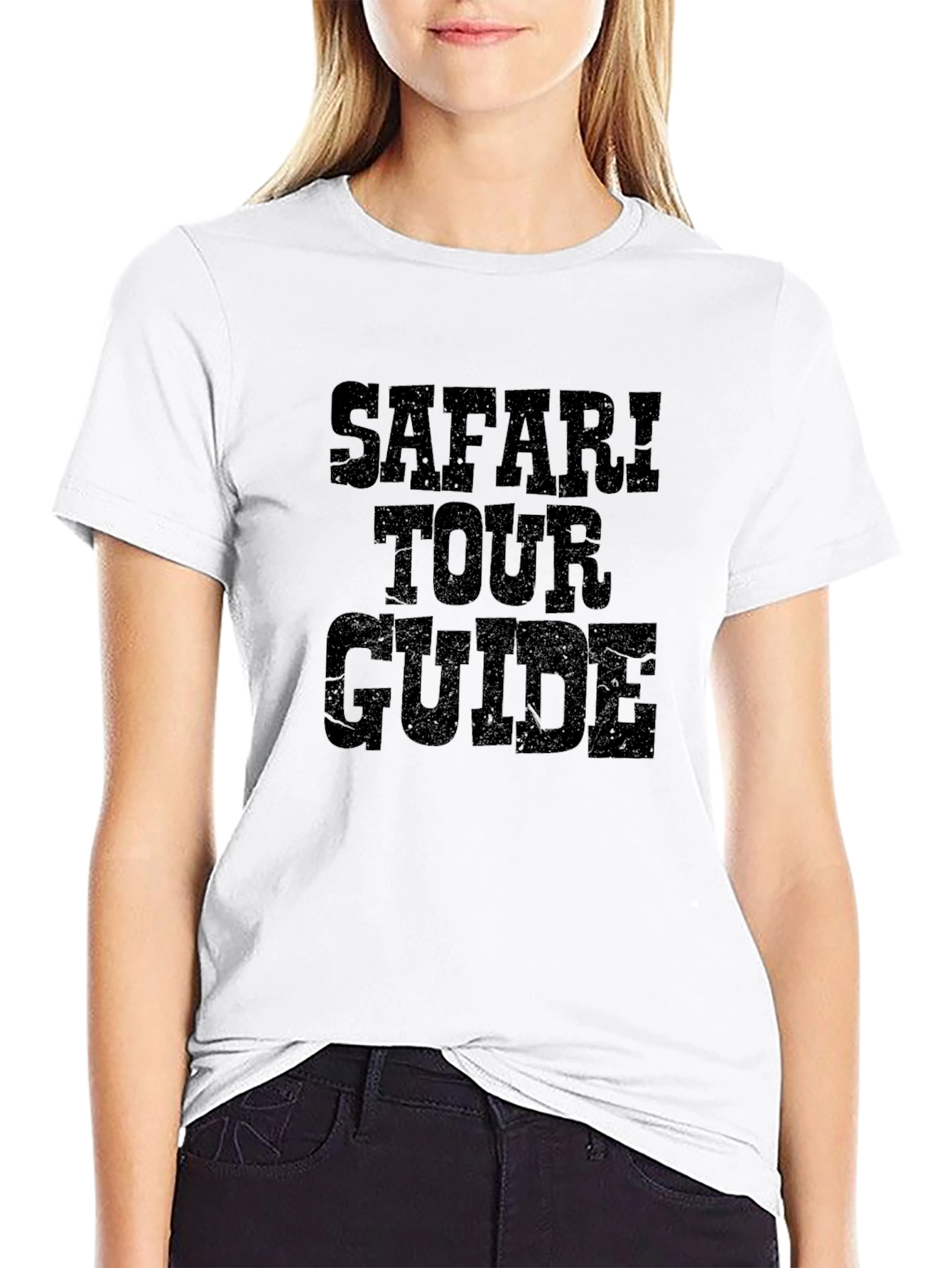 Safari Tour Guide Black Graphic Tee
