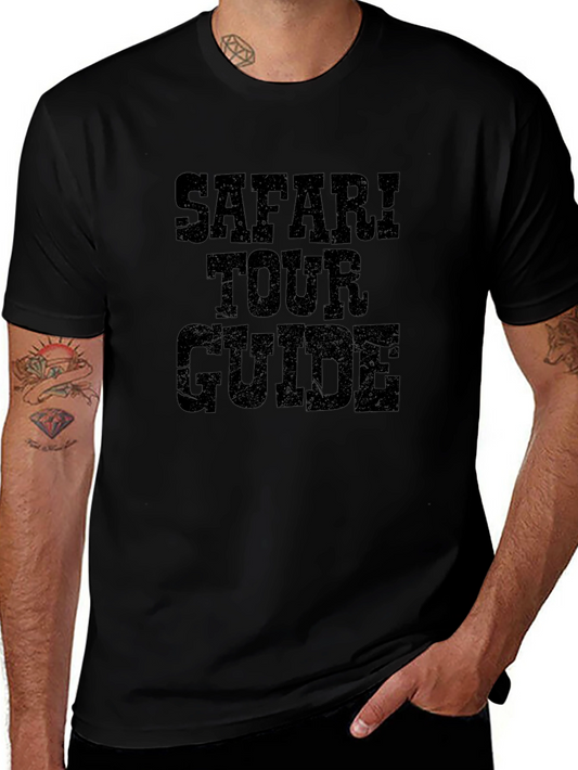 Safari Tour Guide Black Graphic Tee