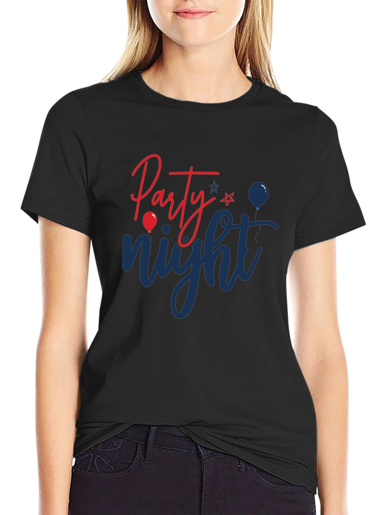 Party Night Graphic Tee - Black