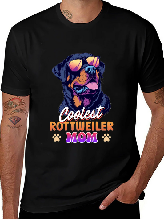 Coolest Rottweiler Mom Black T-Shirt
