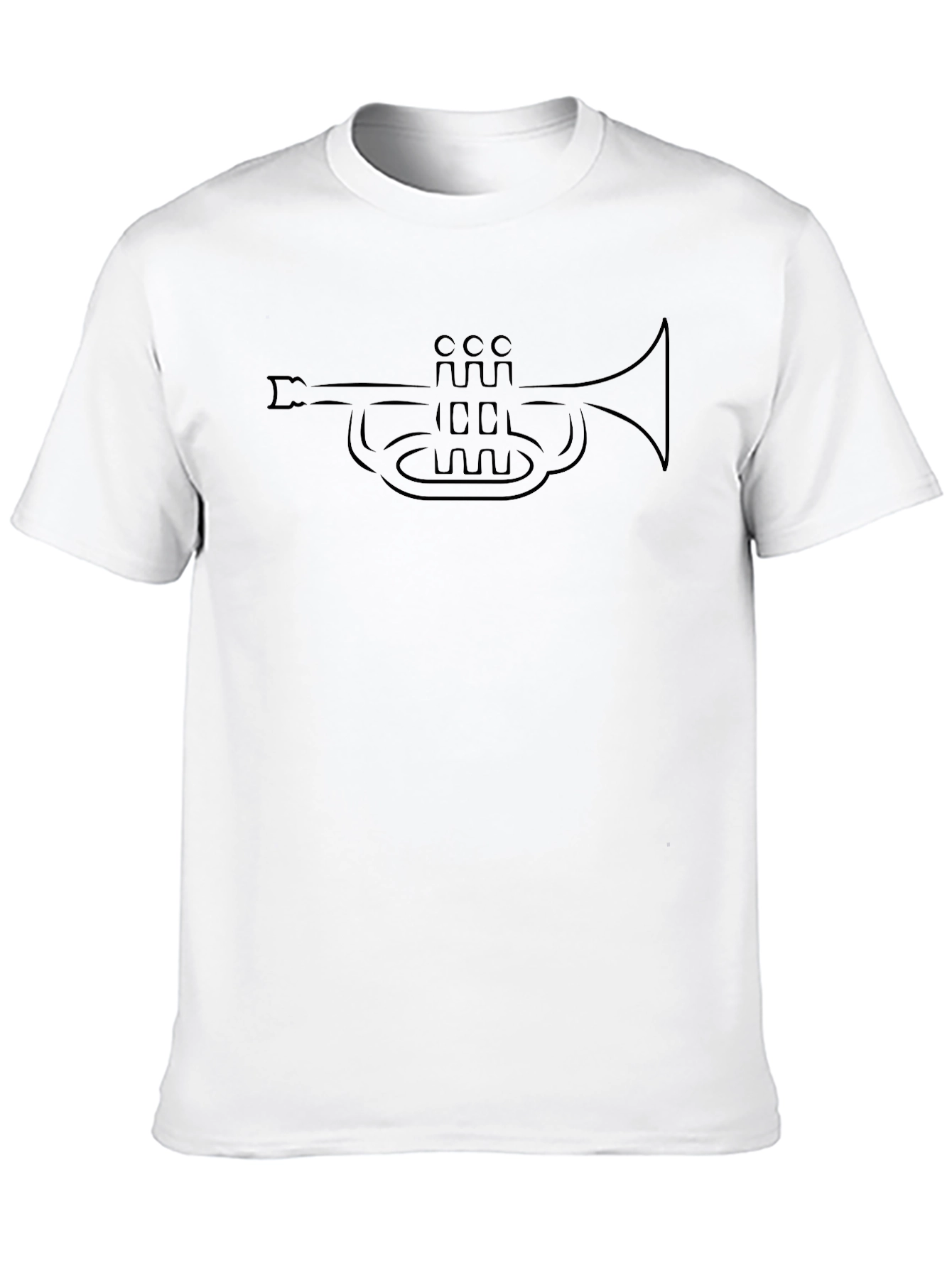 Black Trumpet Outline T-Shirt